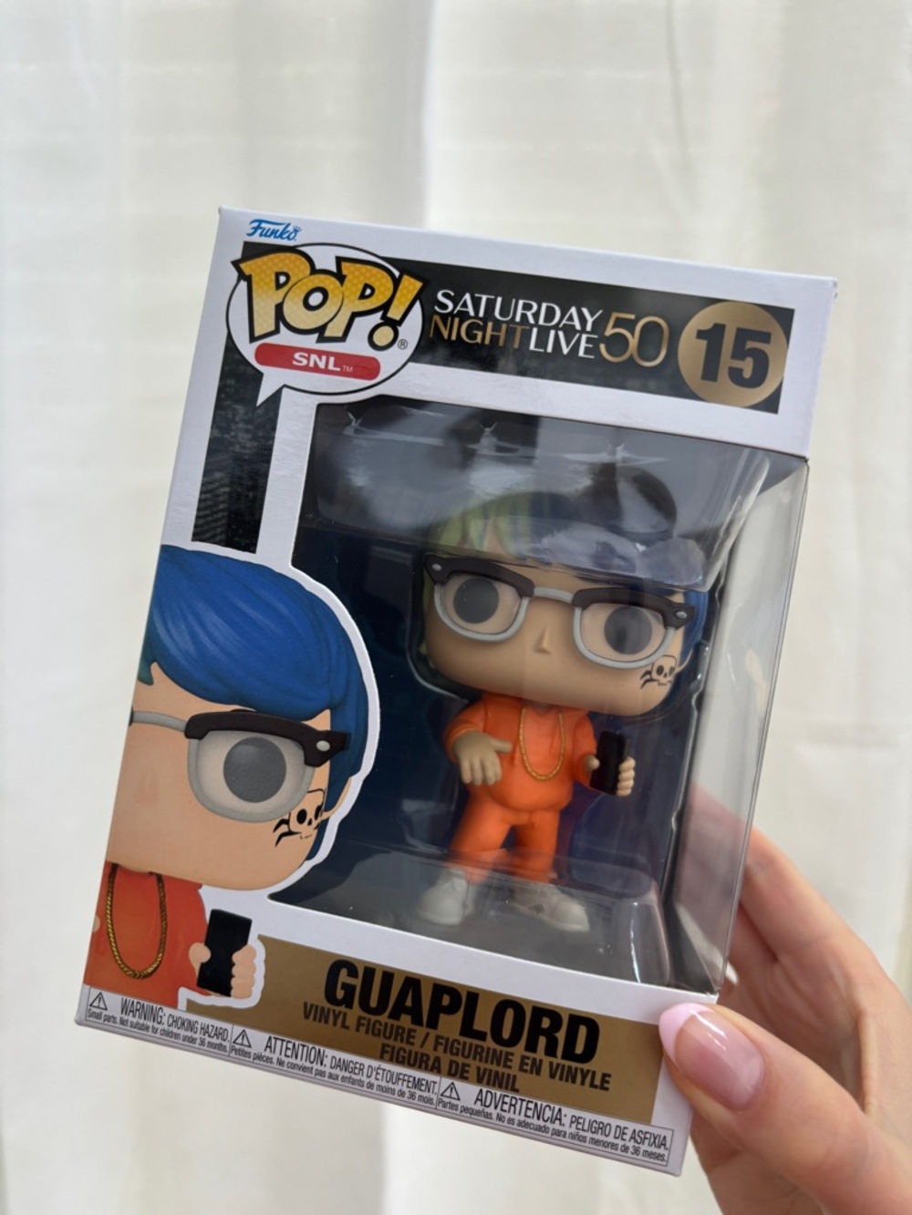 Funko Pop! Guaplord Figure – Orange Outfit, Blue Hair, Black Glasses